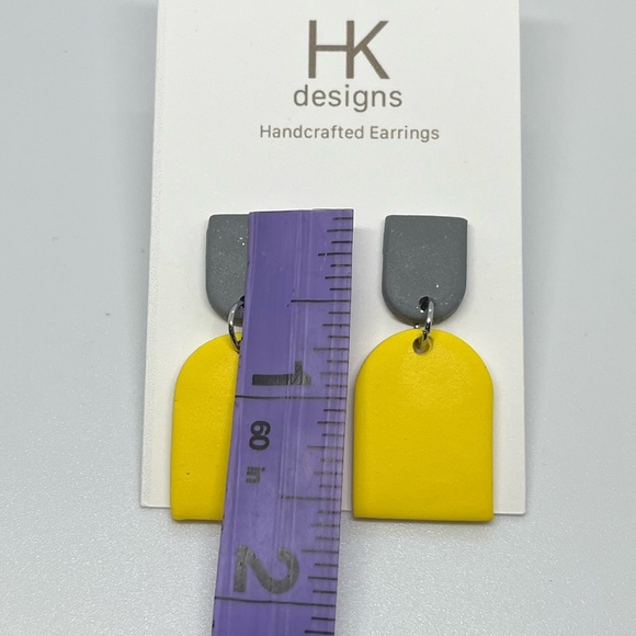 NWT Yellow Handmade Earrings - Picture 3 of 7